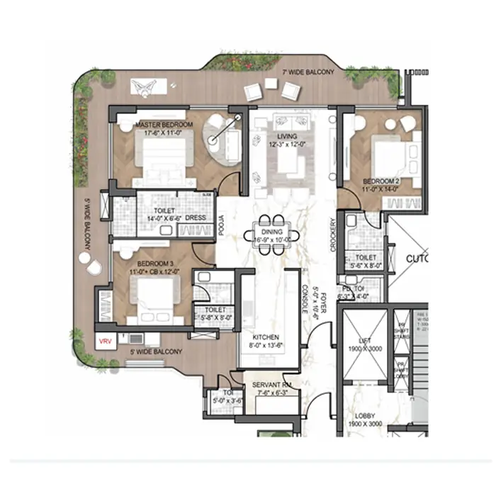 MUREC OYSTER WALK Penthouse Floor Plan